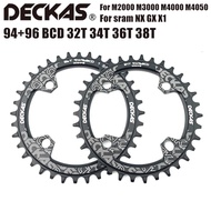 DECKAS 94+96BCD symmetrical bicycle 32T 34T 36T 38T 40T 42TMTB bike Chainring Crown for Alivio MT300