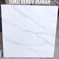 INTERESTING 60x60 white floor tiles with GLOSSY carara motif (price per box) 60x60 white floor tiles