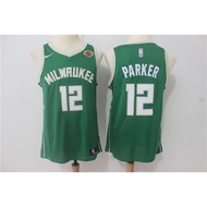 17-18 New Season Jersey Bucks 12 #PARKER Jerseys Bucks No. 12 PARKER Embroidered Basketball Jersey S