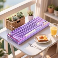 銀雕87鍵無線藍牙三模機械鍵盤 RGB客制化有線遊戲gasket電腦外設（平行進口）（快遞送貨上門）