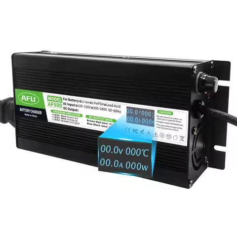 AFU 42V 10A Lithium Battery Charger For 36V 37V 10S Li-Ion Lipo Battery Pack Cooling Bending Baffle 