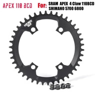 Pass Quest 110BCD 4 Claw Chainring for Sram Apex ,Shimano 5700 6800 Crankset Crown Sprocket 36/38/40