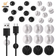 10Pcs Self-Adhesive USB Cable Wire Silicone Winders/ Home Office Desktop Phone Laptop Wire Fixing Buckles