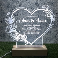Custom Gift Plak / Led Ijab Qabul Hantaran Plak