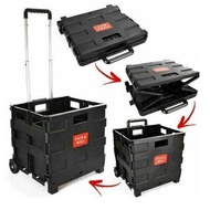 local seller  Collapsible utility cover Folding Boot Cart Shopping Trolley Fold Up Storage Box Wheels Foldable