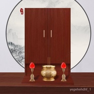 🚓Economical Household Incense Table Buddha Niche Small Altar Wall-Mounted Altar Shrine with Door Guanyin Cabinet