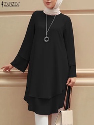 TUNIK ATASAN BLUS WANITA POLOS VARIASI ATASAN LENGAN PANJANG TUNIK MUSLIMAH BLUS WANITA