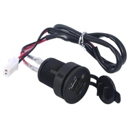 DC 12V Dual USB Phone Charger Motorcycle Socket Charger Power Adapter for Cars Motorcycles