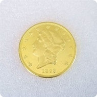 American 1893 Gold Coin Brass Material Commemorative Coin Copy Commemorative Coin American 1893 Gold