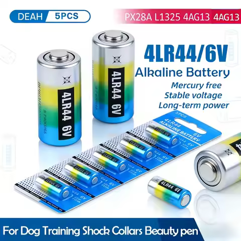 Long-Lasting 2-40PCS 6V 4LR44 Alkaline Battery Leak-Proof for Remote Controls, Pet Collars & Doorbel