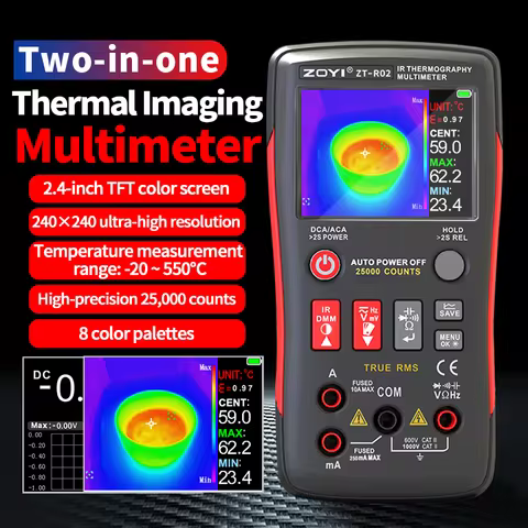 ZOYI ZT- R02 Thermal Imaging Multimeter 2-In-1 Color Screen Professional Digital Multimeter With Inf