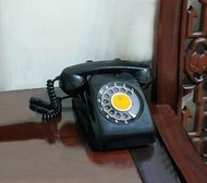 600A型古董電話機 黑色轉盤撥號電話機