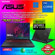 #RG336 USED ASUS ROG Gaming Laptop G513GV INTEL CORE i7-9750H 16GBD4 1TB SSD NVIDIA RTX2060 RTX 2060