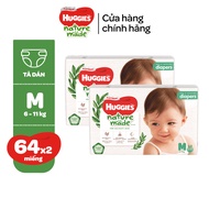Combo 2 Tã/Bỉm dán Huggies Platinum NatureMade M64/L54/XL44