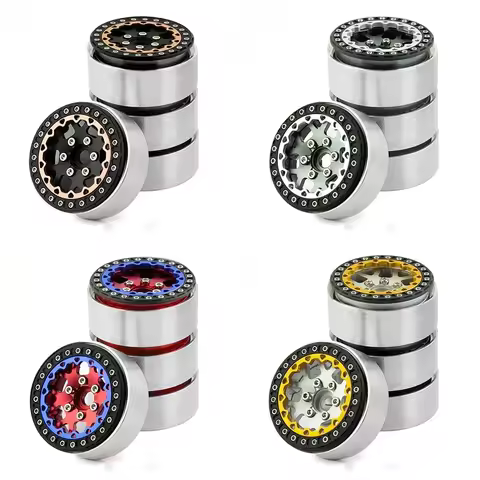 1/10 RC Crawler Car Spare Part 1.9 Inch Metal Beadlock Wheel Hub Rim TRX4 Axial SCX10 AXI03006 Gladi