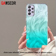 เคส QAWSEDR สำหรับ Samsung A52 A52S A13 LITE A03 A04 A04E A05 A05S A04S ลายขนนกสีแสงแวววาวเป็นประกาย