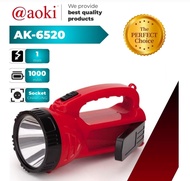 Senter Led Aoki Ak -6520 Multifungsi Tahan 10 Jam /Senter Aoki/Senter Multifungsi/Senter