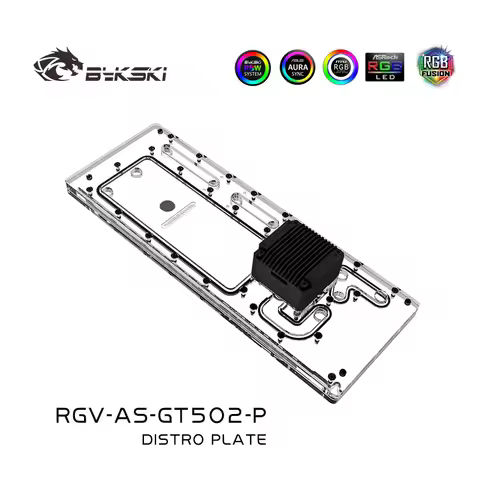 Bykski RGV-AS-GT502-P Distro Plate Waterway Board Reservoir Water Tank Pump for ASUS TUF GT502 Case 