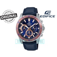 EFV-570L-2B EDIFICE CASIO STANDARD MEN LEATHER WATCH EFV570L2B
