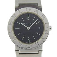 BVLGARI ( Bvlgari) BB26SS 不鏽鋼石英指針式腕錶，黑色錶盤，女錶