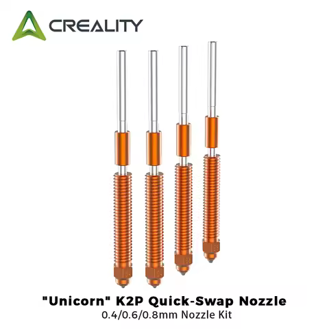 Creality "Unicorn" K2 Plus Quick-Swap Nozzle Kit 0.2/0.4/0.6/0.8mm Nozzle for K2 Plus 3D Printer Upg