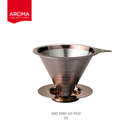Hario ดริปเปอร์ สแตนเลช V60 Double Mesh Metal Dripper02 Stainless Steel (379 DMD-02-MBK) (380 DMD-02