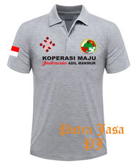 Kaos Polo Shirt Koperasi Merah Putih Lengan Pendek katun Pique Kekinian Sablon DTF