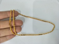kalung emas asli kadar 875 model tali bambu