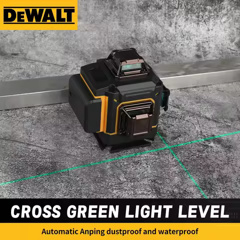 DEWALT 4D 16-Line Outdoor Green Laser Level 360° Horizontal & Vertical Cross Super Strong Laser Leve