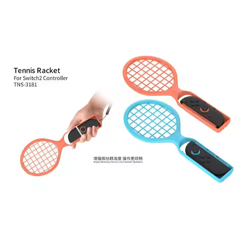 2PCS Tennis Racket For Nintendo Switch/Switch OLED Joy-Con Controller Wrist Strap For Mario Tennis R
