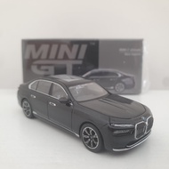 Mini GT 802 bmw i7 xDrive60 1/64 (Black Sapphire, Black, RHD, BiEm, MiniGT, MGT, MGT00802-R, BIB, Ba