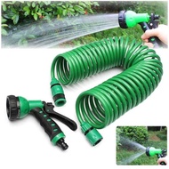 Garden Spring Hose Flexible Coil Hose Sprayer Set Garden Magic Hose Car Wash Sprayer Spring Hose Pen