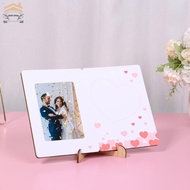 4Pcs Hollow Carving Wedding Anniversary Wood Card With Stand Wood Anniversary Greeting Card for Wife