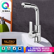 MCPRO Bathroom Toilet Pillar Faucet Hot & Cold Mixed Basin Water Tap CY4586 / HC001 / ANGLE VALVE SS