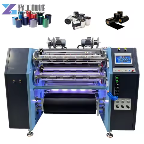 YG Automatic Manual Grade Barcode Ribbon Rewinding TTR Slitting Machine Electric Mechanical Case Woo