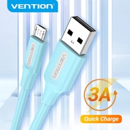 Vention สายชาร์จ Micro USB 3A micro USB to USB 2.0 Charger Cable for Samsung Huawei Xiaomi Redmi Note 5 Pro Oppo Vivo Android Mobile Phone 480Mbps Data Cable สายชาร์จแอนดรอย Micro USB สายชาร์จเร็ว 0.5 เมตร 1M 2M 3M