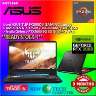 #AT136 USED ASUS TUF Gaming Laptop FX50DV AMD R7 RYZEN 7-3750H 16GB 512GB SSD NVIDIA GEFORCE RTX2060