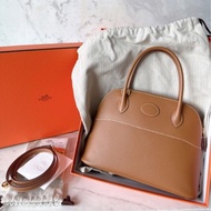 Hermes bolide 27金棕色金釦epsom