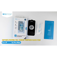 Kính cường lực chống nhìn trộm 360 độ Kuzoom full màn mỏng nhẹ bảo vệ màn hình cho dòng IP 17