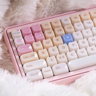 【Cat Head Shape】Ragdoll Keycaps MAO Profile 140 Keys PC UV Process Aula F75 F99 RK100 Mechanical Key