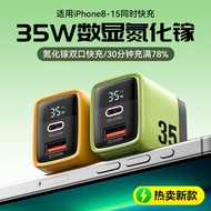 Wekome Smart Digital Display 35W GaN Charger Dual Port USB+Typec Output Foldable Pin Charger