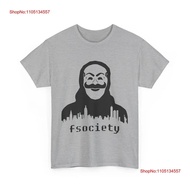 Fsociety Thick Cotton T-Shirt Streetwear Style Vintage Good Ventilation Suitable For Daily Wear Desi