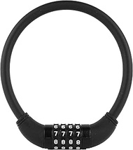 Captain Stag Y-7353 Bicycle Key, Lock, Wire Lock, 4 Digits Dial Type, Length 17.3 inches (440 mm), D