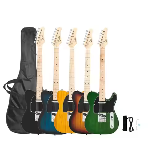 New GT 6 Strings Right Handed Electric Guitar w/ Bag & Accessories