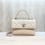 Chanel奶茶羊皮trendy cc側背包A92236