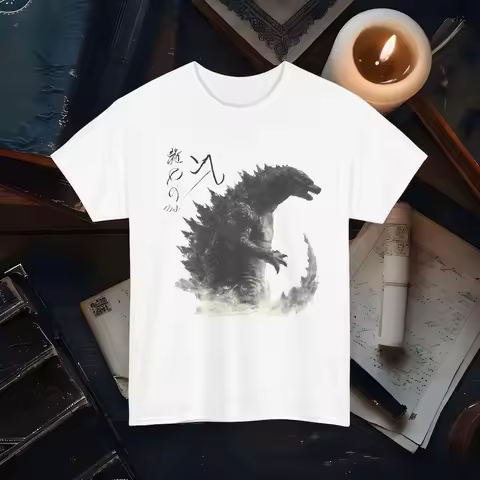 Godzilla Gojira Japanese Kaiju Movie Graphic T-Shirt Anime Print Oversized Japanese Manga Streetwear