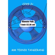 Pully C2 x 9" Iron Spokes Ancuran Poli C2 x 9 inch Pulley Cast Iron Anc 9 inch C2x9" C2x9 C 2x9" 2x9
