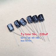 Capacitor 16v/25v/35v - Polarized capacitor 220uF and 470uF 6mm CHONGX