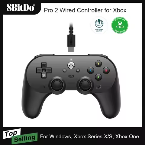 8BitDo Pro 2 Wired Controller with Hall Effect Joystick Gamepad for Xbox Series X / Xbox Series S / 