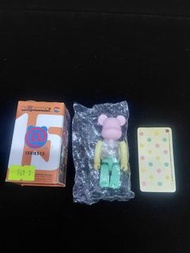 BE@RBRICK 100% Series 15 CUTE - MY FIRST BE@RBRICK B@BY (千秋熊 / 100% 始祖第1代粉綠色)